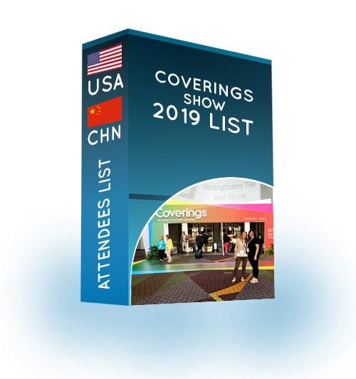 Attendees List Coverings show 2019 25,000 contacts just for 2,500