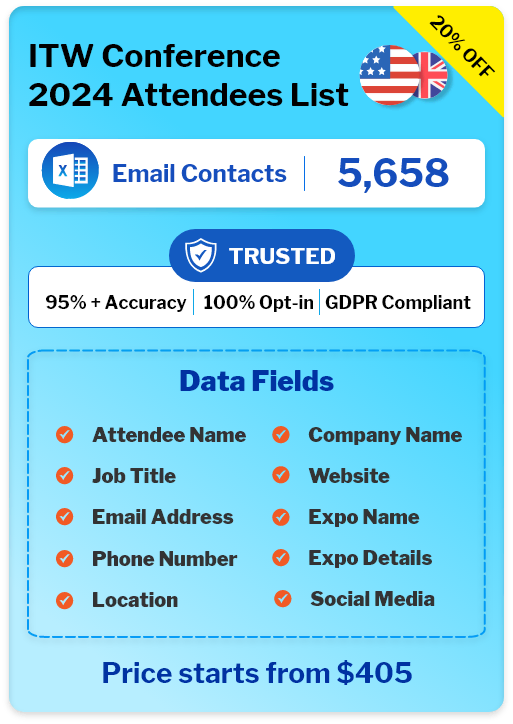 ITW Conference 2024 Attendees List | Verified Email Database