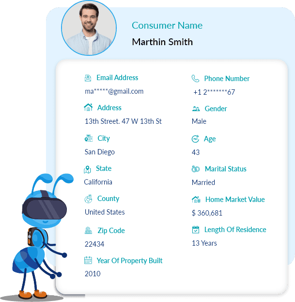 Data Fields Included in Our Email List of Homeowners Email List